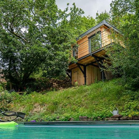 Le Moonloft insolite Tiny-House dans les arbres&1 séance de sauna pour 2 avec vue panoramique Osenbach Exterior foto